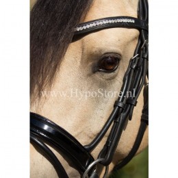 Premiera "Milano" Black bridle with anatomically shaped headpiece and patent leather noseband