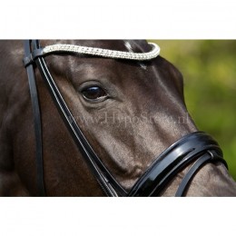Premiera "Athena" black bridle with patent leather noseband, silver buckles