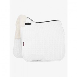 LeMieux Merino  Half Lined Suede Dressage Saddle Pad Square White