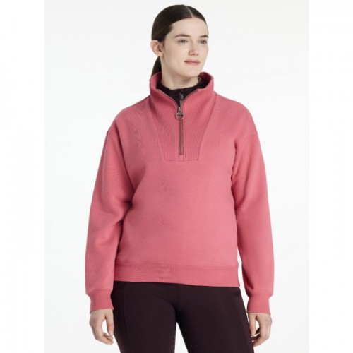LeMieux AW25 Keira Quarter Neck Sweat Cranberry
