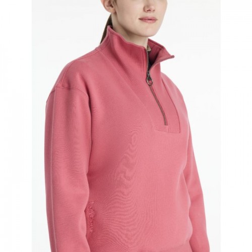 LeMieux AW25 Keira Quarter Neck Sweat Cranberry