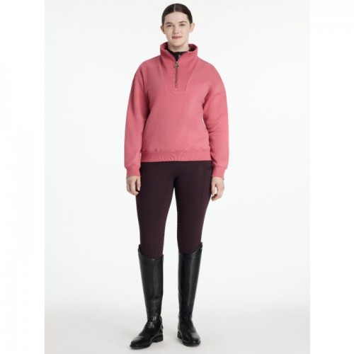 LeMieux AW25 Keira Quarter Neck Sweat Cranberry