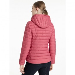 LeMieux AW25 Rose Puffer Jacket with Hood Cranberry
