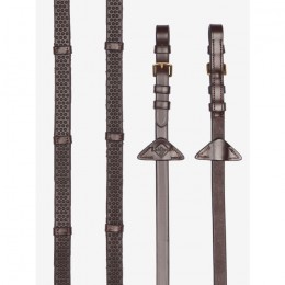 LeMieux CORE Soft Rubber Reins with Stoppers Havana