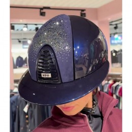 Kep Italia Cromo 2.0 Polish blue polo Shaded swarovski front