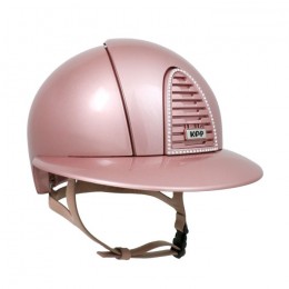 KEP Italia Cromo 2.0 Diamond Pink Polo Visor Swarovski Frame Cipria Chinstrap