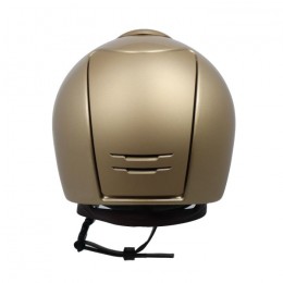 KEP Cromo 2.0 metal Golden-Sand textile voor en achter donkerbruin kinbandje