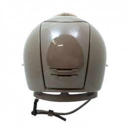 Kep Italia Cromo 2.0 Polish polo Taupe Galassia Gold Front Taupe Chinstrap