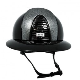 KEP Italia cromo 2.0 black Polish polo glitter leather silver front