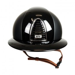 Kep Italia Cromo 2.0 black textile double polish polo cognac strap silver frame