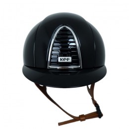 Kep Italia Cromo 2.0 Polish black silver frame cognac strap