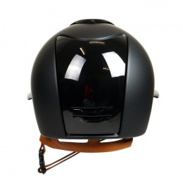 Kep Italia Cromo 2.0 black textile double polish polo cognac strap silver frame