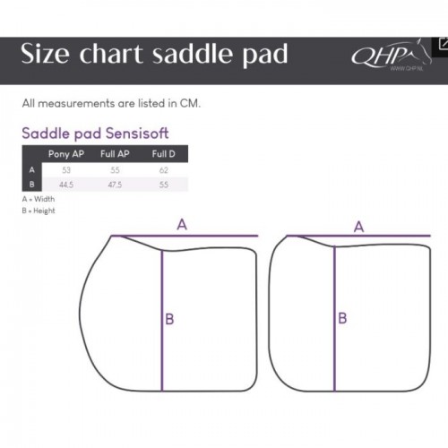 QHP Saddle pad Sensisoft