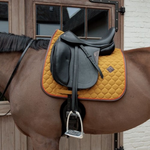 Kentucky Onion Quilt Neon Leather Dressage Saddle Pad