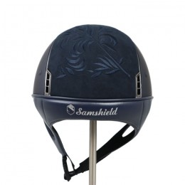 Samshield Miss Shield blue Flower Embroidery top Frontalband Silver trim blason