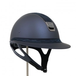 Samshield Miss Shield blue Flower Embroidery top Frontalband Silver trim blason