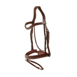 Dyon Plaited Flash Noseband Bridle with Pull back New English Collection
