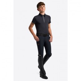 RG SS25 Micro Perforated Jersey S/S Training Zip Polo Boys