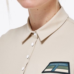 Cavalleria Toscana SS'23 Lightweight Performance Piqué S/S Button Training Polo Women