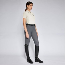 Cavalleria Toscana SS'24 CT Jersey w/ Perforated Inserts S/S Training Polo Woman