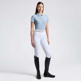 Cavalleria Toscana SS25 CT Jersey Pleated S/S Training Polo Tufted Logo Women