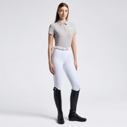 Cavalleria Toscana SS25 CT Jersey Pleated S/S Training Polo Tufted Logo Women