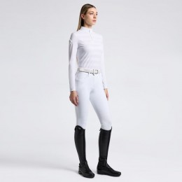 Cavalleria Toscana SS25 CT Perforated Jersey L/S Training Polo Women