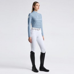 Cavalleria Toscana SS25 CT Perforated Jersey L/S Training Polo Women