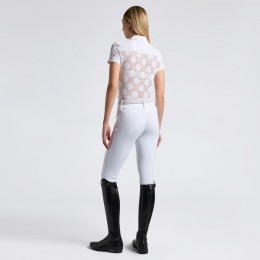 Cavalleria Toscana SS25 CT Perforated Jacquard Jersey S/S Training Polo Women