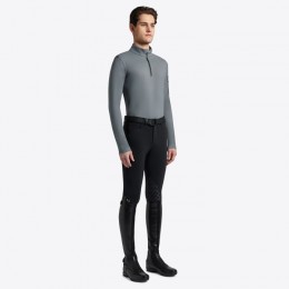 Cavalleria Toscana FW'24 CT Jersey Fleece Half Zip L/S Turtleneck Shirt Heren