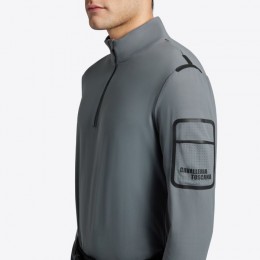 Cavalleria Toscana FW'24 CT Jersey Fleece Half Zip L/S Turtleneck Shirt Heren