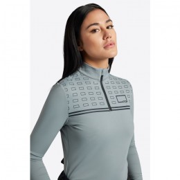 RG FW'24 Jersey Fleece L/S Print Logo Training Zip Shirt Women