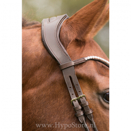 Premiera "Latina" brown anatomic bridle with patent leather details