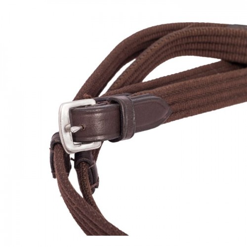 Premiera rolled web reins with stops