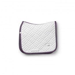 Equestrian Stockholm FW25 Dark Violet White Modern dressage saddle pad