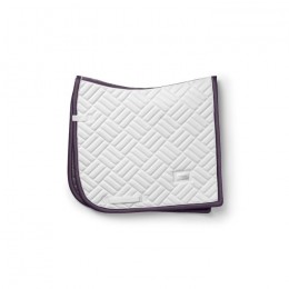Equestrian Stockholm FW25 Dark Violet White Modern dressage saddle pad