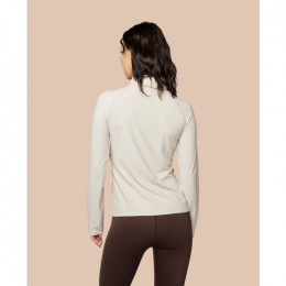 C'MON STUDIO Quater Zip Longsleeve Shirt W. Reflective Logo