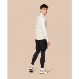 C'MON STUDIO Mens Quater Zip Longsleeve Shirt W. Reflective Print