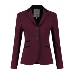 Juul C Burgundy black competitionjacket with Swarovski