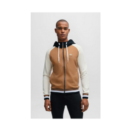 BOSS Equestrian SS'24 Heren Signature Colour Blocking Zip Sweater River