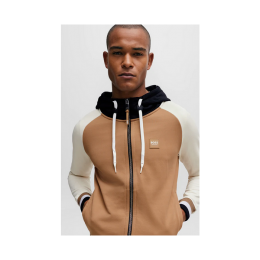 BOSS Equestrian SS'24 Heren Signature Colour Blocking Zip Sweater River