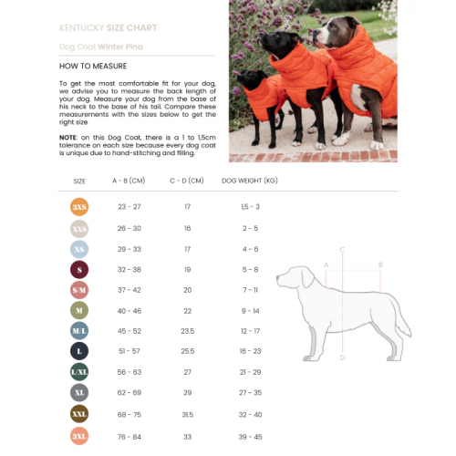 Kentucky Dog Coat Winter Pina