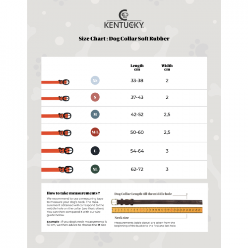 Kentucky Dog Collar Soft Rubber