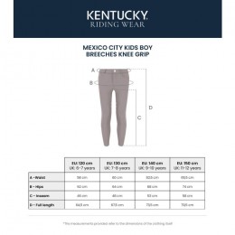 Kentucky Mexico City Kids Riding Breeches Boys Knee Grip