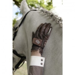 Samshield V-Skin Swarovski gloves brown champagne