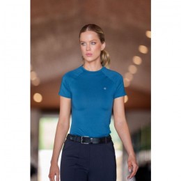 Equestrian Stockholm FW25 Deep Teal Dynamic Base Layer Short Sleeve