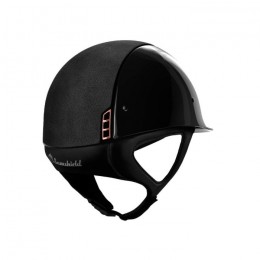 Samshield Glossy black alcantara top matte trim rose blason