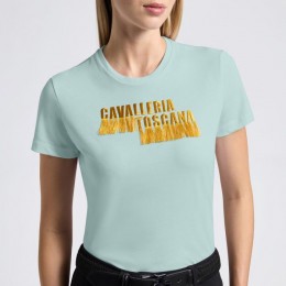 Cavalleria Toscana SS25 CT Cotton T-Shirt Embroidery Logo Women