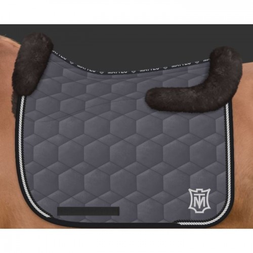 Mattes half lined saddlepad Velvet Schiefer