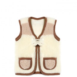 Moonrise Kids Bodywarmer Wool Pompom